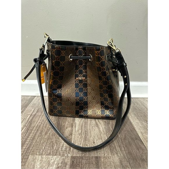 VALENTINO BY MARIO VALENTINO Leather Monogram Two-Tone Crossbody Bag - Picture 5 of 12